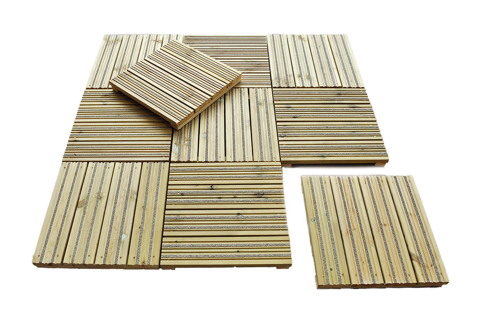 Softwood Non-Slip Decking Tiles