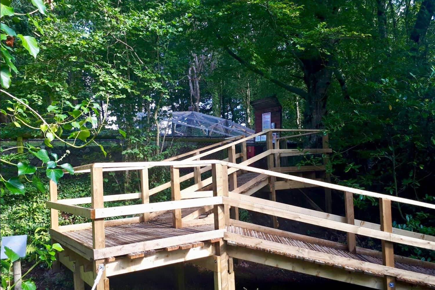 Non-slip timber decking donated for enclosure at Dartmoor Zoo